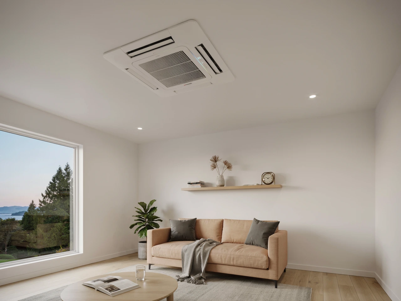 Ceiling cassette heat pump in Nelson