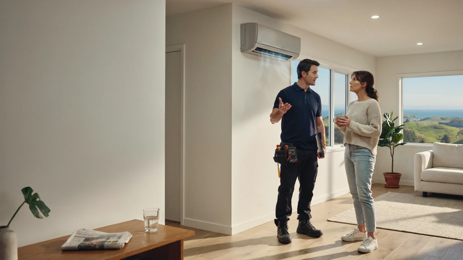 Heat pump quote consultation in Nelson home