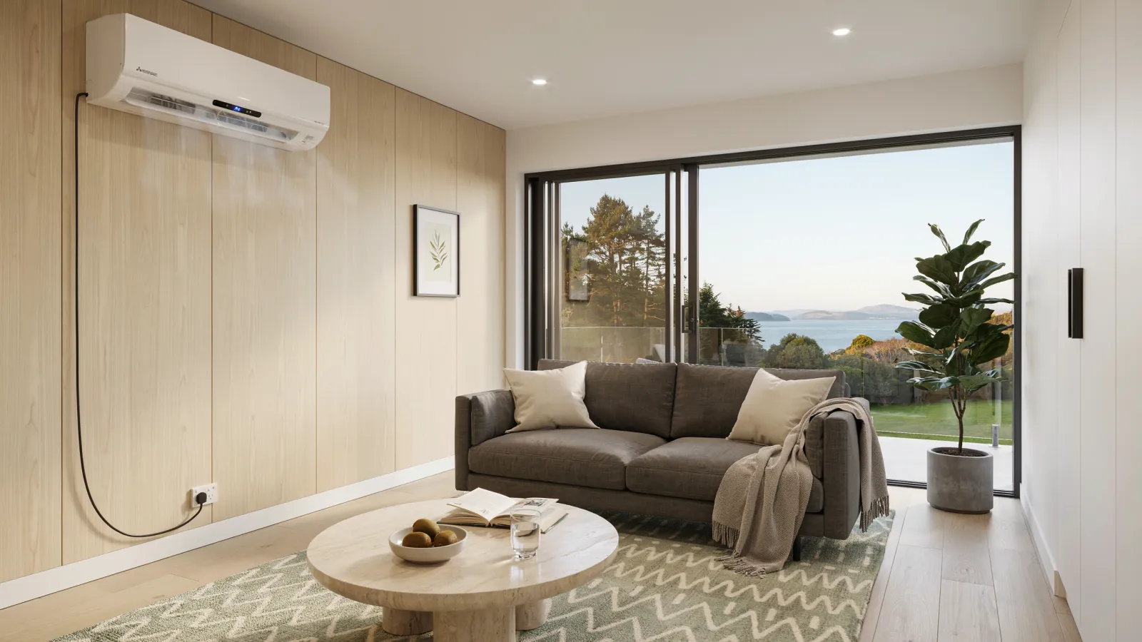 Heat pump installation in a modern Nelson home