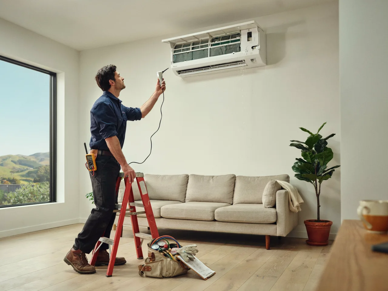 Heat pump installation in a Nelson home